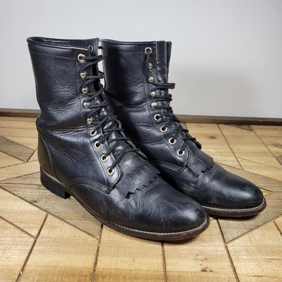 Justin Boots Shoes Womens Justin Hiram Western Roper Boots Sz 7